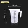 Tienda de Té con Leche 5001000 Taza Medidora Graduada de 2000 ml con Tapa para Hornear, Taza Medidora con Escala, Taza Medidora de Plástico