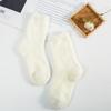 Calcetines de Piel de Zorro para Mujer Otoño e Invierno Forrados de Felpa Engrosados Cálidos de Caña Media Apilados Calcetas Moon Home Otoño e Invierno Suelo para Dormir