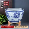 Tanque grande de pátio Jingdezhen porcelana azul e branca tanque de água tanque de peixe dourado tigela de lótus vaso de lótus ninfeia tanque de tartaruga tanque de tartaruga de hotel