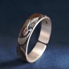 Personalidade prata taipin retrô envelhecida pé prata 999 incrustada ouro fengming nove gao pulseira unissex pulseira retrô