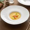 Tazón de sombrero de paja de cerámica de fábrica plato sopero para comida occidental vajilla de hotel restaurante plato de concepto artístico tazón para pasta tazón para ensalada de frutas