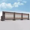 Portas Deslizantes Lineares Elétricas Segmentadas para Áreas Residenciais e Escolas, Portas Telescópicas de Liga de Alumínio para Fábricas e Unidades, Portas Deslizantes Automáticas Controladas Remotamente