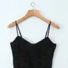 Fabricante Mayorista de Ropa para Mujer Transfronteriza Primavera 2026 Estilo Europeo y Americano Cuello en V Sin Mangas Encaje Patchwork Vestido Corto