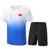 Verano China China Nuevo Camiseta de Manga Corta con Cuello Redondo Pantalones Cortos Traje Deportivo Hombres y Mujeres Casual Uniforme de Equipo de Running Venta al por Mayor