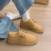 Mocasines Suaves y Peludos para Mujer 2026 Nuevo Estilo Otoño/Invierno Slip-on Botas de Nieve Cálidas Zapatos de Algodón con Piel