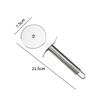 Cuchillo Rueda para Pizza de Acero Inoxidable Estufa para Hotcakes Sidoshi Estufa para Pan Mango de Acero Cortador de Pizza Crujiente