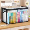 Caja de Almacenamiento para Libros Viejos, un Organizador Mágico para Libros, Estantería para Estudiantes, Organización del Aula, Bolsa para Libros de Secundaria, a Prueba de Polvo, Transparente, a Prueba de Humedad para el Hogar