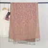 Novo Lenço Jacquard de Castanha Transfronteiriço com Franjas Longas, Xale de Viagem Artístico Vintage de Alta Qualidade para Uso Duplo