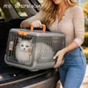 Transportadora para mascotas, transportadora para gatos, transportadora para perros, resistente al estrés, portátil, plegable, para viajes, uso en automóvil y envío internacional
