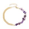 Europa y Estados Unidos nuevo tobillera irregular de acero inoxidable con relieve para grava verano playa joyería para damas venta al por mayor exclusiva transfronteriza