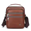 Bolso de Hombro Individual para Hombre de Cuero PU Retro Transfronterizo Impermeable Resistente al Desgaste Bolso Cruzado Bolso Casual para Viajes Diarios