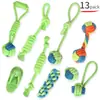Amazon artículos para mascotas perro juguete de cuerda de algodón molienda de dientes limpieza cuerda de mordida para perro juego combinado Venta al por mayor