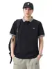 Camisa Polo de Verano con Cuello de Solapa y Bloques de Color 2026, Moderna y Versátil, Camiseta de Manga Corta para Hombre Bordada Simple de Moda