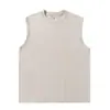 Exclusivo para ventas transfronterizas: 230g lavado desgastado cuello redondo sin mangas verano nuevo casual versátil moda corte holgado