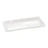 Plato Rectangular para Barbacoa, Plato para Sushi, Plato para Platillo Frío para Hot Pot de Restaurante de Carne, Vajilla de Melamina, Plato Blanco Imitación Porcelana