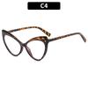 Gafas de moda y elegantes con forma de ojo de gato para mujer, con espejo plano antiluz azul, con marco de textura avanzada transfronterizo europeo y americano.