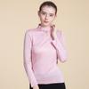 Camisa de Base de Gola Alta de Seda Huaye Outono Feminina Estilo Chinês Manga Longa Botões Malha de Seda de Amora Slim Fit Roupa de Mãe