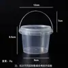 Venta al por mayor del fabricante Barril de plástico blanco Barril redondo Almacenamiento de frutas Barril sellado 1-5L Grado alimenticio Bolsa de mano Barril de plástico transparente