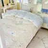 Juego de ropa de cama para dormitorio universitario individual de algodón puro, juego de cuatro piezas de sábana y funda de edredón 100% algodón