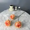 Simulação Rosa Flor Falsa Arranjo de Flores de Casamento Buquê Falso para Casa Senso Avançado Flor de Seda Realista Rosa Flor de Seda Flor Falsa