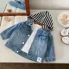 Jaqueta Infantil 2026 Bugatang Outono Novidades Meninos e Meninas Patchwork com Capuz Jeans Jaqueta Bebê Estilo Coreano Jaqueta Tendência