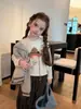 Cardigan de Tricô Infantil Outono Novo Estilo Roupas para Menininhas Tops Bebê 2026 Estilo Coreano Jaqueta de Tricô Trançado