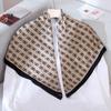 Estilo Nuevo Primavera 2026 Bufanda Cuadrada Grande de 90 para Mujer Elegante Estilo Coreano Japonés Europeo y Americano Seda Sarga Bufanda de Moda Bufanda Decorativa para el Cuello