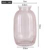 Jarrón pequeño transparente de vidrio en relieve simple nórdico para sala de estar, arreglo floral, flor seca, popular en línea, acuático, vintage, decoración floral