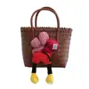 Bolso de Mano de Verano Estilo Cesta para Mujer, Nuevo Bolso Tote Tejido 2026, Bolso para Llevar Cosas Varias al Trabajo
