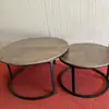 Área de Descanso Recepción Mesa de Centro Apartamento Pequeño Sala de Estar Hogar Mesa de Centro Móvil Lujo Ligero Tienda de Gama Alta Mesa de Centro Redonda