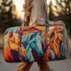 2026 Nova Série Animal Cavalo Transfronteiriça Bolsa de Viagem Acolchoada Portátil para Curta Distância Bolsa Multifuncional para Esportes Fitness