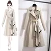 Trench Coat Feminino de Comprimento Médio 2025, Novo Estilo Primavera e Outono, Fashion, Rejuvenescedor, Tamanho Grande, Solto, Emagrecedor, Jaqueta Feminina Elegante, Tendência