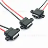 Conector Fêmea Tipo-C com Orelhas, Fixação por Parafuso de 180 Graus, 2P com Cabo, 50mm, Porta de Carregamento C para Modificação de Aspirador de Pó Automotivo