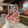 Funda de teléfono transparente pequeña estilo coreano minimalista con cerezas, la más vendida en comercio exterior, con cubierta protectora Apple de impresión completa estilo ins fresca y femenina