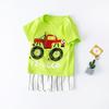 Novo Conjunto de Verão Infantil de Manga Curta, Conjunto de Duas Peças de Shorts Finos 100% Algodão para Meninos, Roupas de Camiseta para Exportação de Meninas, Vestuário Infantil