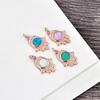 Suministro de origen joyería DIY estrella de cinco puntas palma ancla colgante femenino chapado en cobre incrustado circonita natural Aobao accesorios