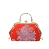 Bolsa de Boca com Fecho de Flor Pequena Estilo Chinês Retro Bordado Transfronteiriço Textura Versátil Bolsa de Ombro Único Transversal Nova Bolsa de Mão Estilo Chinês Feminina