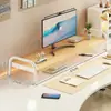 Estación de Trabajo Elevada para Computadora de Escritorio Estante de Almacenamiento de Escritorio Base para Pantalla Bandeja para Teclado Soporte para Computadora