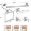Set de Baño Transfronterizo Barra para Toallas de Acero Inoxidable Toallero Portarrollos de Papel Higiénico Gancho para Abrigos Aro para Toallas Colgante de Pared Portarrollos de Papel