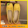 Zapatos de vestir de punta cuadrada de tacón bajo que aumentan la altura 2026 primavera temprana nuevo estilo retro de hada ballet suela plana suave slip-on zapatos para conducir