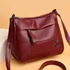 Bolsa de Mãe Textura de Couro Macio Retrô Bolsa Feminina 2026 Nova Casual Versátil Multicamadas Grande Capacidade Ombro Único Transversal