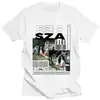 2025-26 Verano Hip Hop Camiseta de Algodón Puro Estampada Camisa de Manga Corta Unisex Cuello Marinero Negro Casual Manga Corta