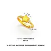 Anillo Brillante de Estrella de Cinco Puntas Hielo Triturado CNC para Mujer Oro Rosa Tachonado de Diamantes Anillo de Lujo Ligero Vintage Regalo para Novia