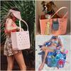 Bolsa de Praia Popular de Eva Bolsa Tote de Borracha Bolsa Impermeável com Furos Cesta de Praia Bolsa de Praia de Eva com Furos