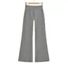 Calça Flare de Yoga com Fenda Frontal para Mulheres, Calça Preta Fina de Cintura Alta Cruzada Super Skinny de Modelo, Roupa de Verão para Exterior Calça Flare Shark