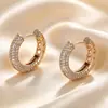 Xuping Brazaletes Rusos Transfronterizos para Oreja, Aros Color Oro de 18K con Incrustaciones de Diamantes, Joyería de Lujo Ligero de Alta Gama al por Mayor para Mujeres
