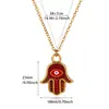 Collar de Ojo de Diablo de Moda Transfronterizo Europeo y Americano Colgante de Circonita de Moda Joyería de Palma de Fátima para el Cabello