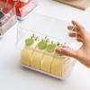 Caja de embalaje para rollos de pastel antivaho de alta densidad de grado alimenticio, pequeña, de West Point Baking Shop, caja blíster blanca transparente para mascotas
