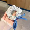 Goma para el pelo de cuadros estilo coreano, estilo perezoso, liga para el pelo extragrande, banda para el pelo de alta elasticidad, accesorio para moño, flor para el pelo