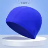 Gorros de Natación de Tela de Poliéster al por Mayor de Fábrica, Alta Elasticidad, Universales para Adultos, Color Sólido y Estampados, Gorros de Natación de Cartón Empaquetados Individualmente